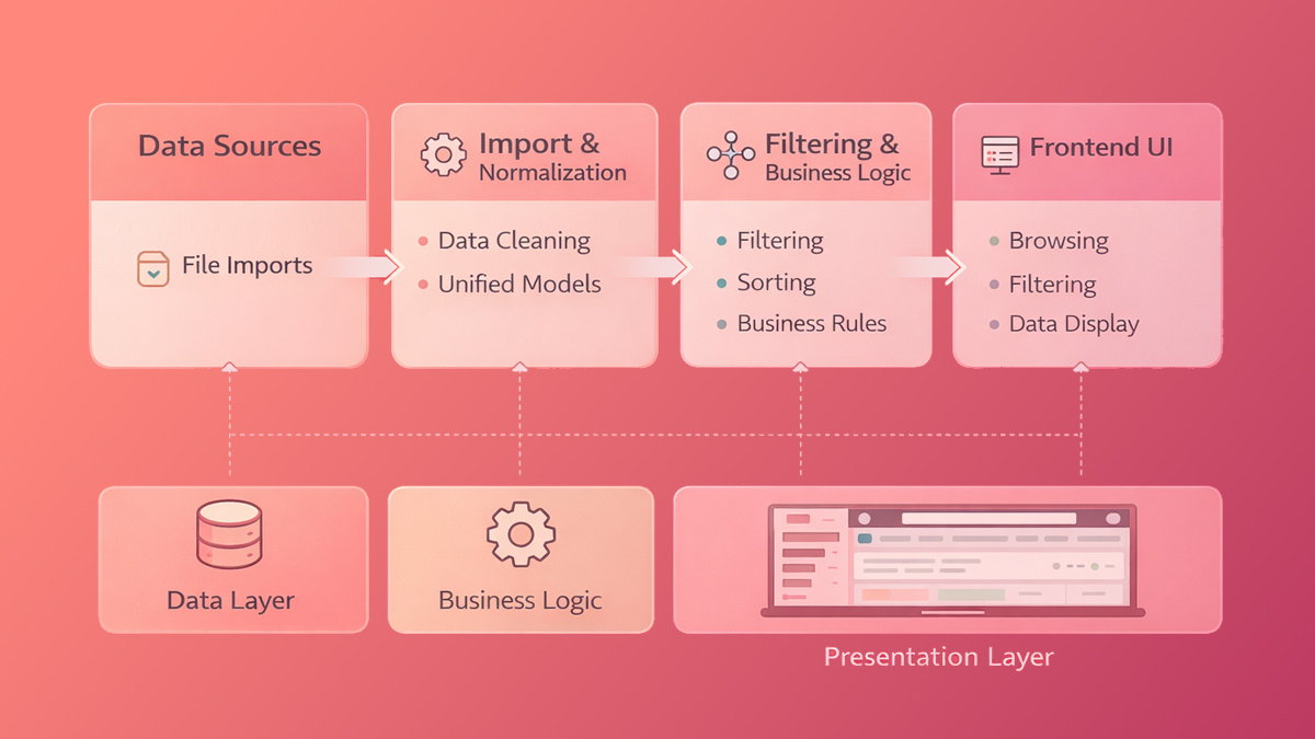 How data, logic and UI work together at a conceptual level